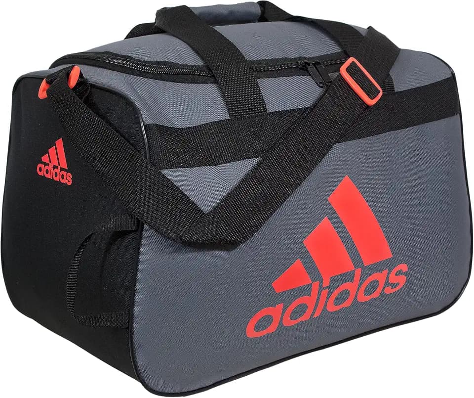 adidas Power Gym Bag – Lightweight Small Duffel, Onix Grey/Black/Solar Red/Diablo, OSFA