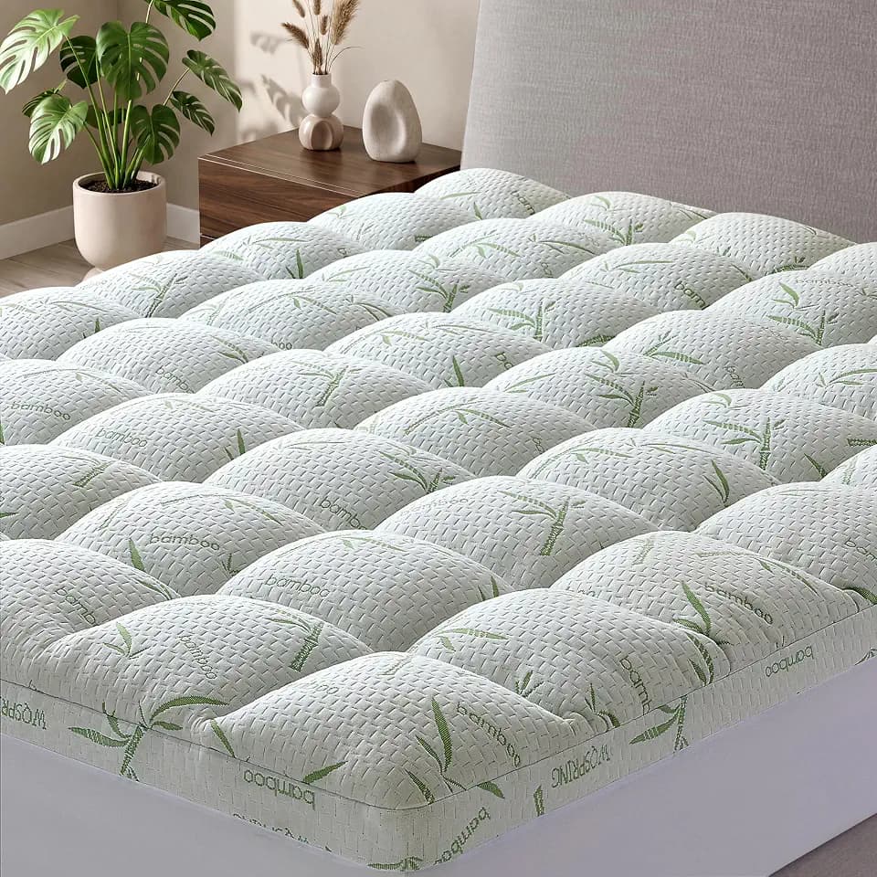 4 Inch Mattress Topper Memory Foam Cooling Bamboo King Size