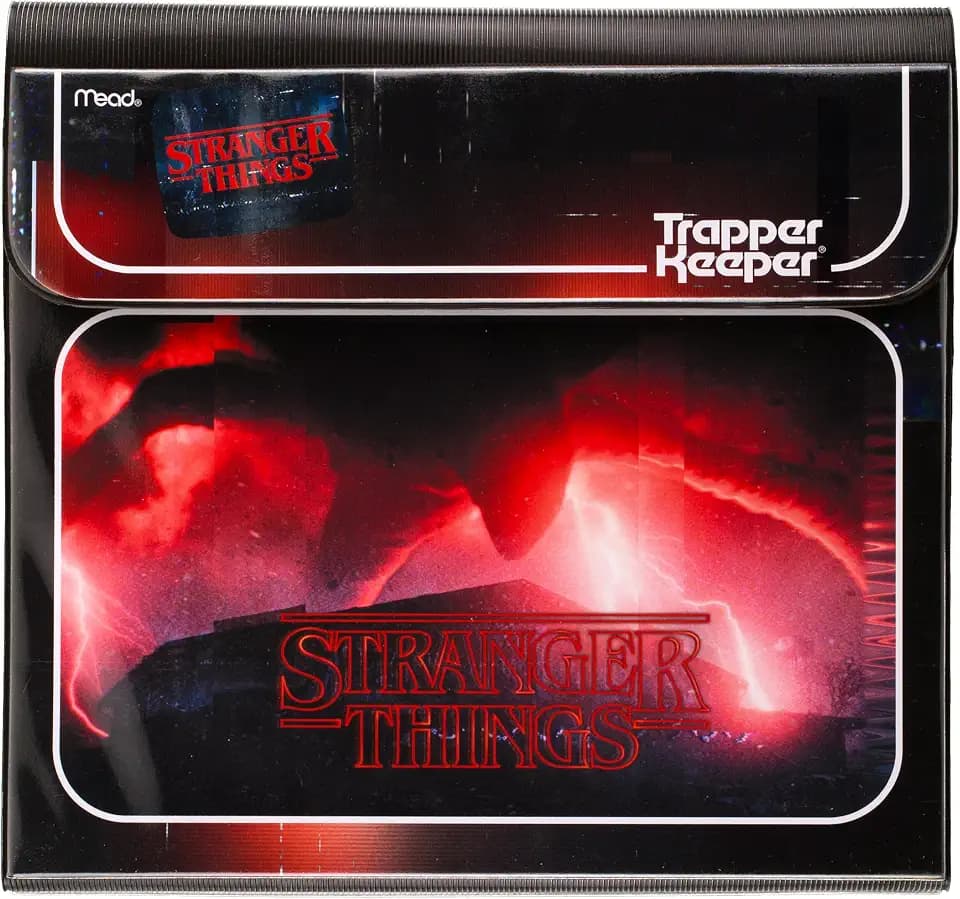 Mead Trapper Keeper Binder, Stranger Things, 1 Inch Binder with Folders and Pockets, Holds 8-1/2" x 11" Paper, Creatures (261138C)