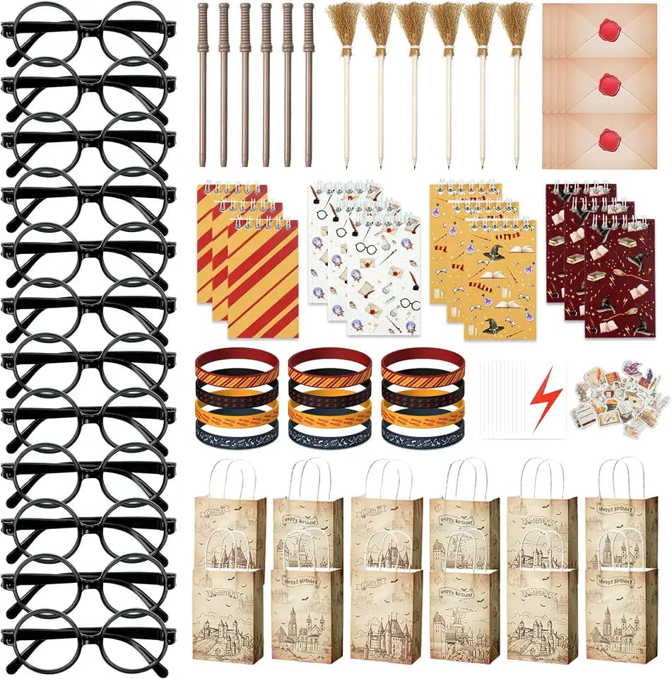 100pcs Wizard Party Favors Goodie Bags Stuffers for Kids