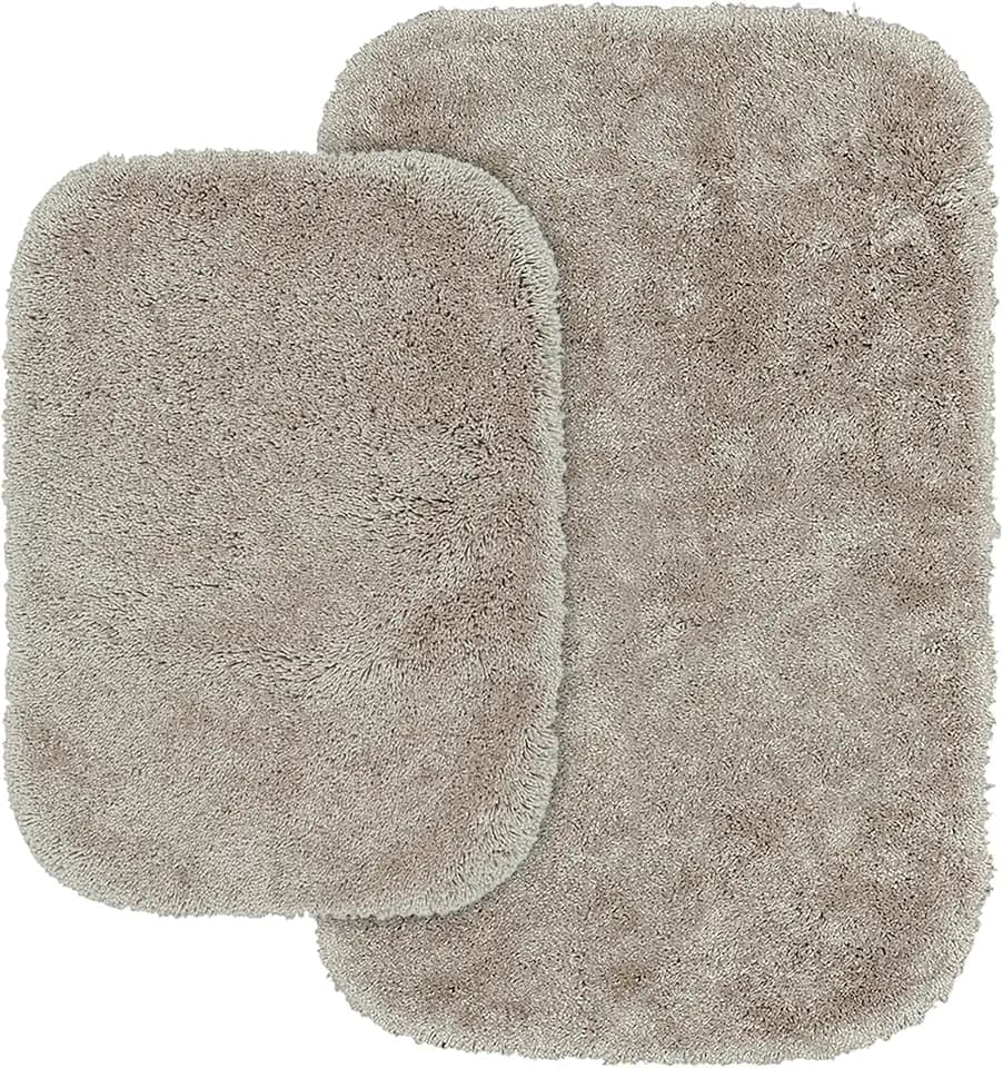 Garland Rug Finest Luxury Brown Taupe 2-Piece Set Ultra Plush Washable Bath Rug Set - Soft, Absorbent, And Stylish For Your Bathroom