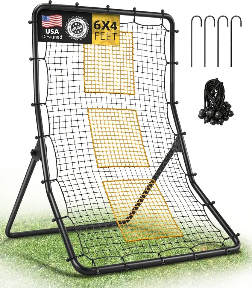 Heavy Duty Baseball Rebounder Net Fielding Trainer Softball Pitch Back