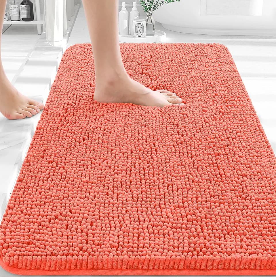 OLANLY Bathroom Rugs 30x20, Extra Soft Absorbent Chenille Bath Rugs