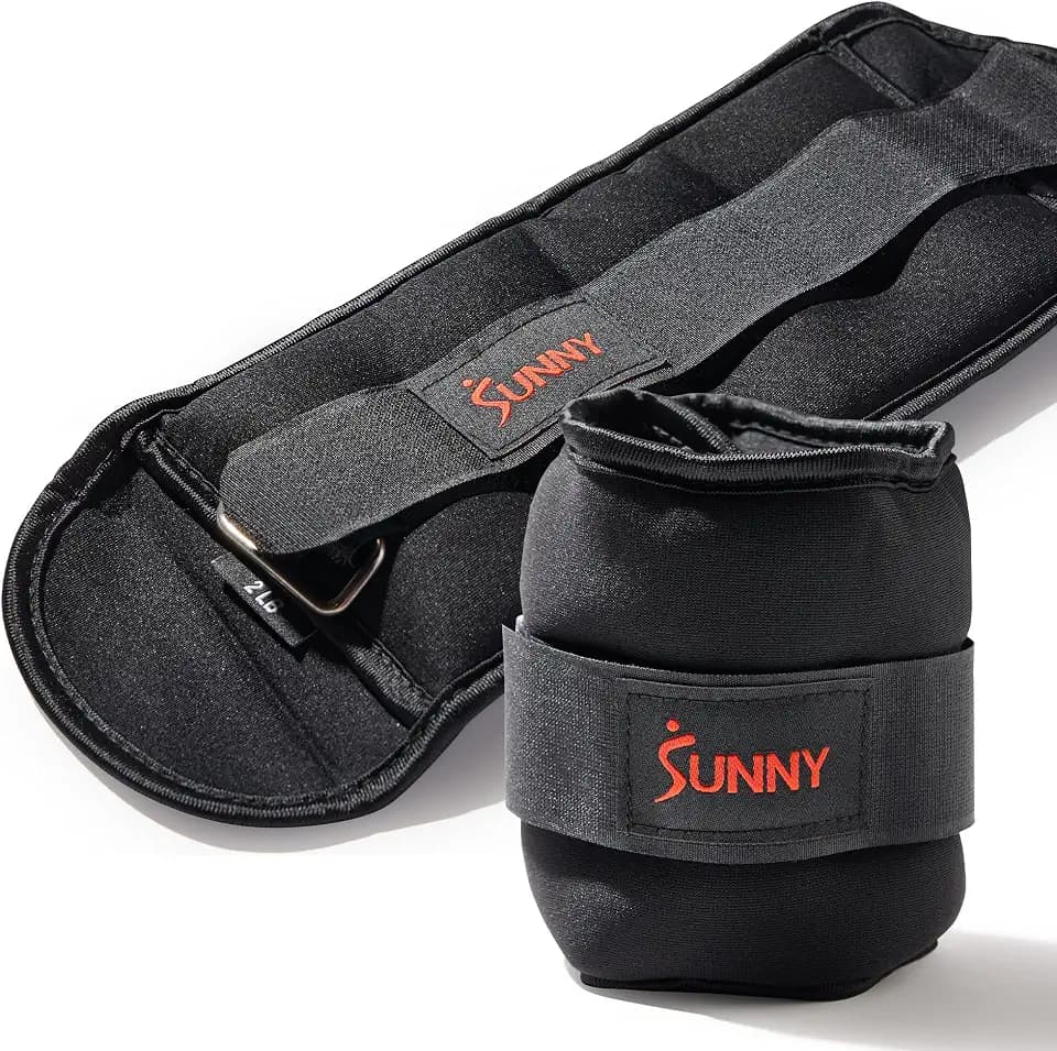 Sunny Health & Fitness Neoprene 1-5 LB Pair Ankle Weights/Adjustable 5 LB