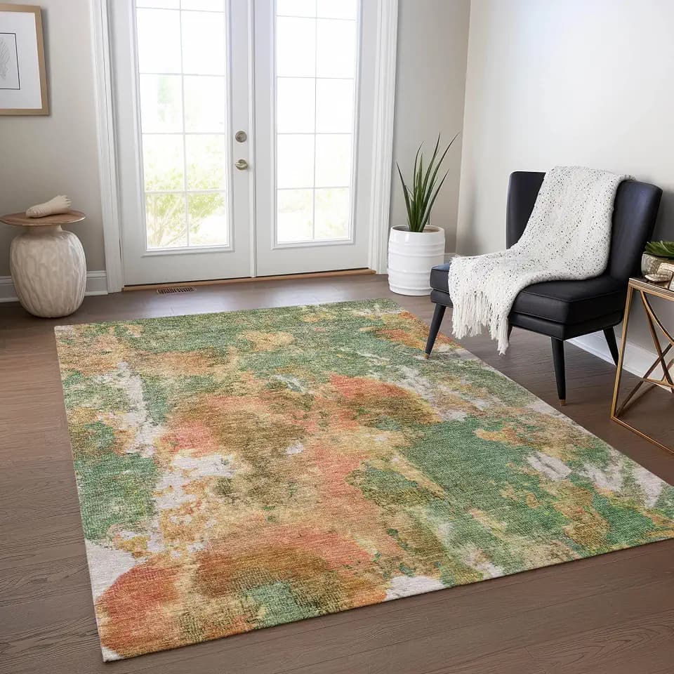 Addison Rugs Chantille ACN1756 Fern 3' x 5' Indoor/Outdoor, Machine Washable, Easy Clean, Non Shedding, Bedroom, Living Room, Dining Room, Kitchen, Patio Rug