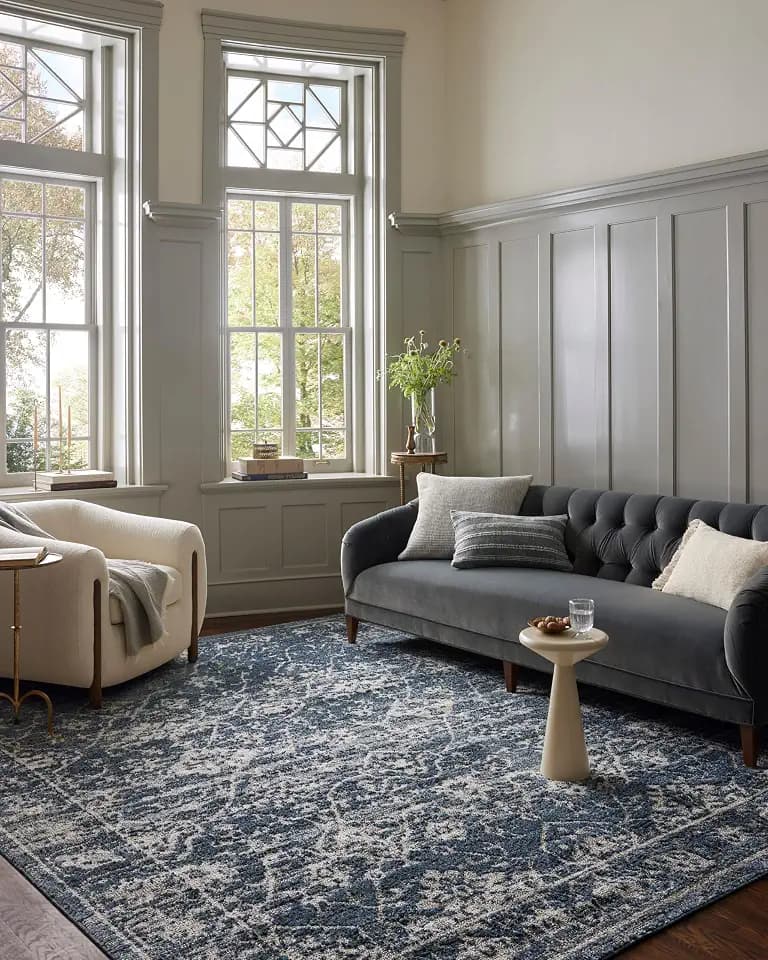 Loloi Magnolia Home Gigi Navy/Stone 7'-10" x 10' Area Rug