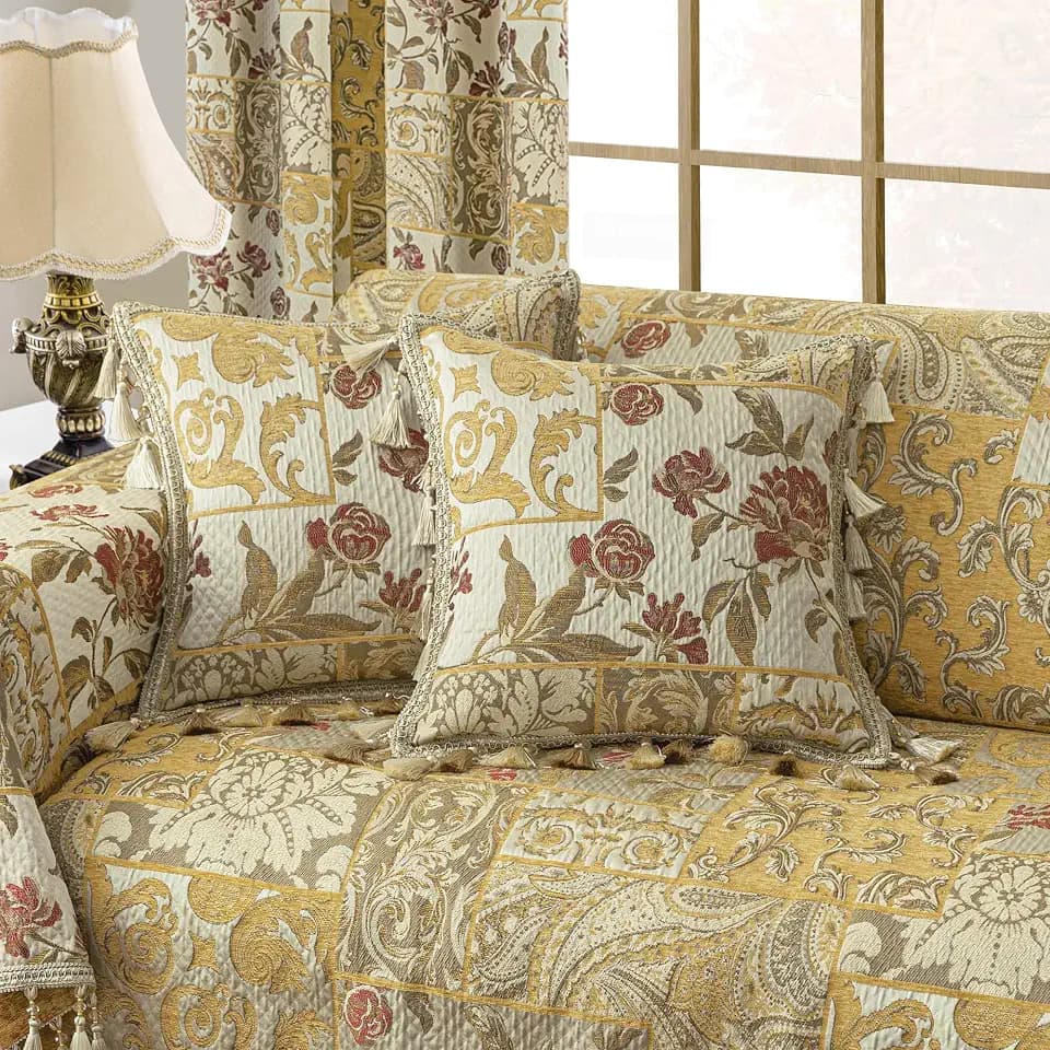 Loom and Mill 1 Piece Luxury Throw Pillow Covers 20x20 Inch, Beige Yellow