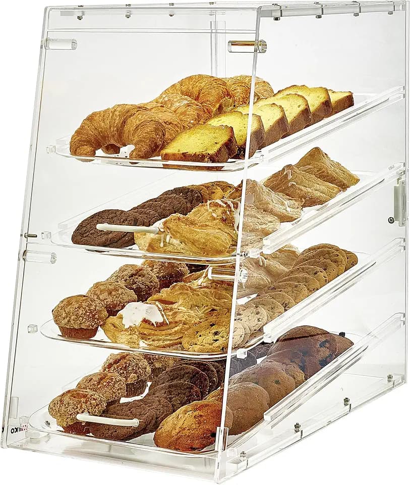 Winco 4 Tier Clear Commercial Display Case