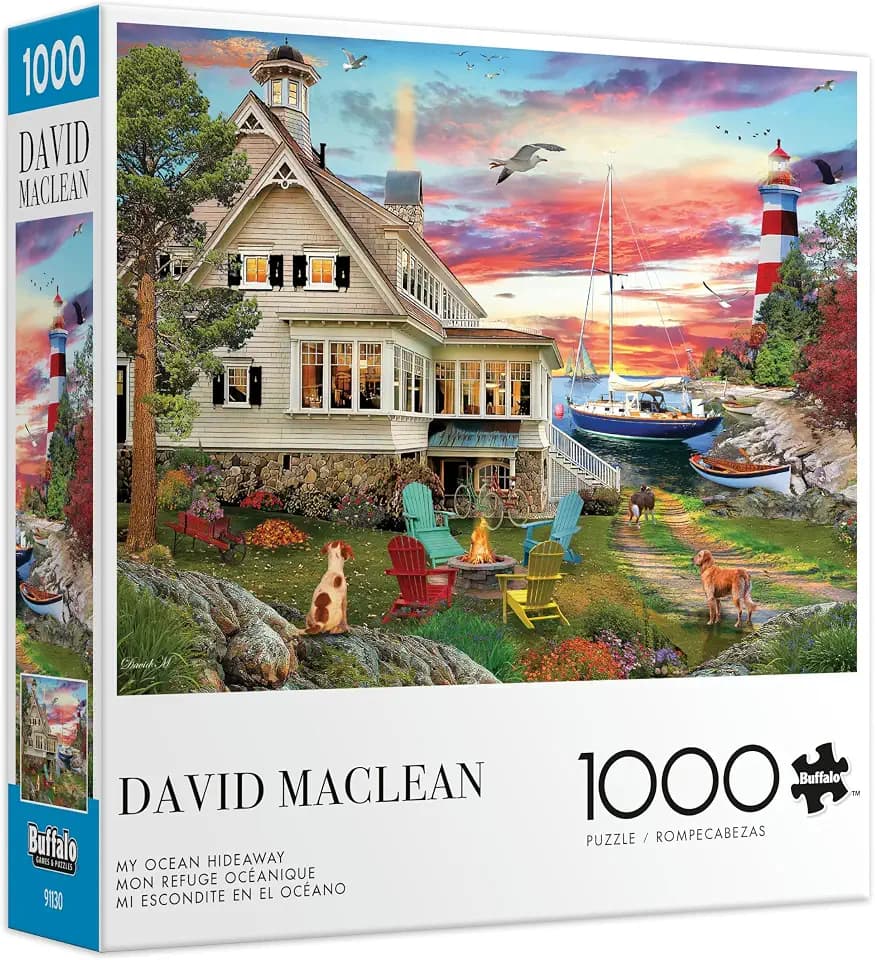Buffalo Games David Maclean, My Ocean Hideaway, 1000 Piece Jigsaw Puzzle