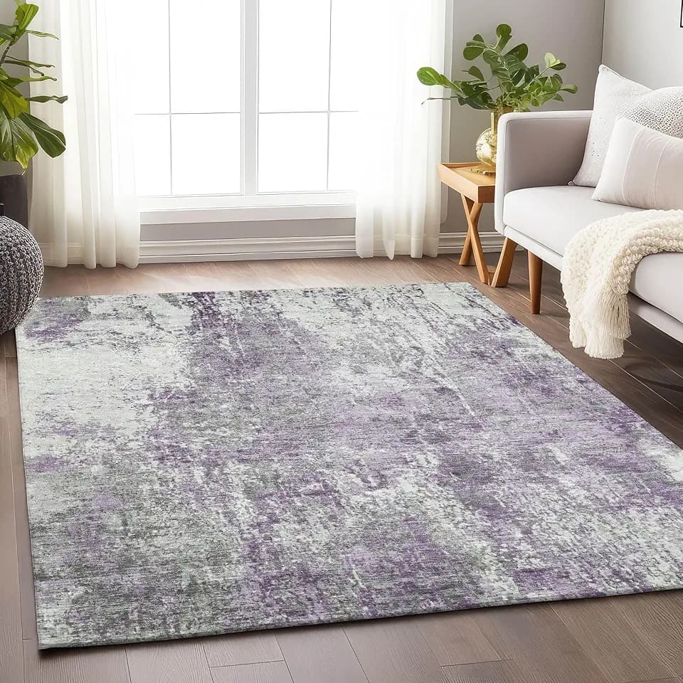 Addison Rugs Chantille ACN1765 Plum 2'6" x 3'10" Indoor/Outdoor, Machine Washable, Easy Clean, Non Shedding, Bedroom, Living Room, Dining Room, Kitchen, Patio Rug