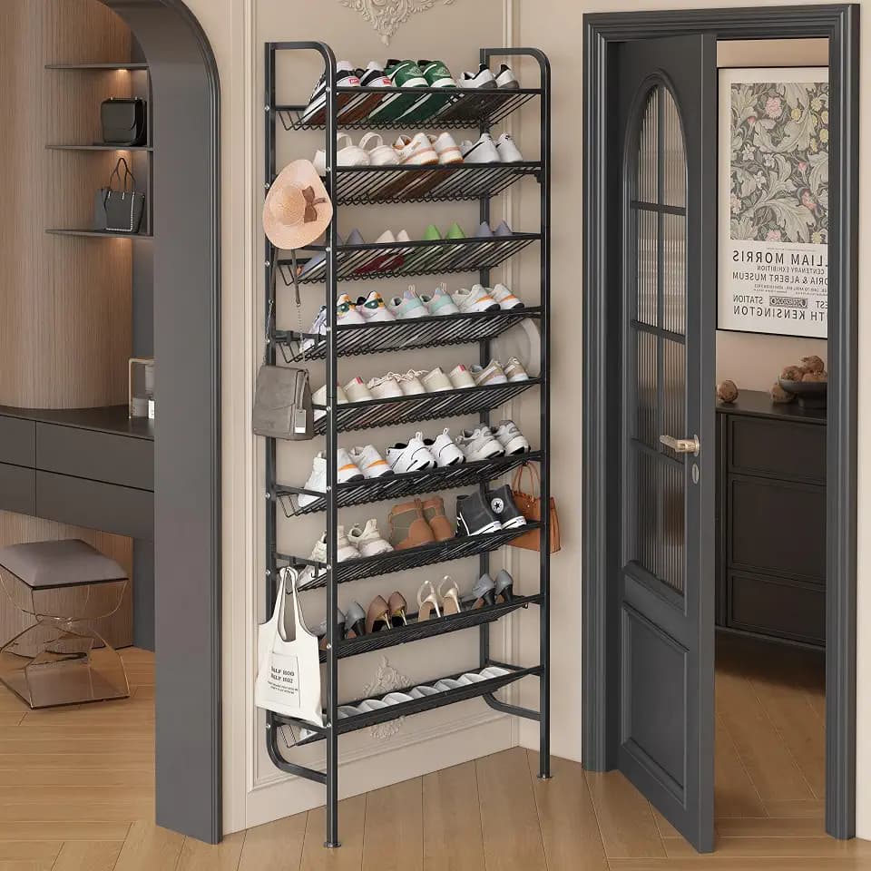 UMDONX 9-Tier Freestanding Shoe Rack – Holds 27 Pairs of Shoes