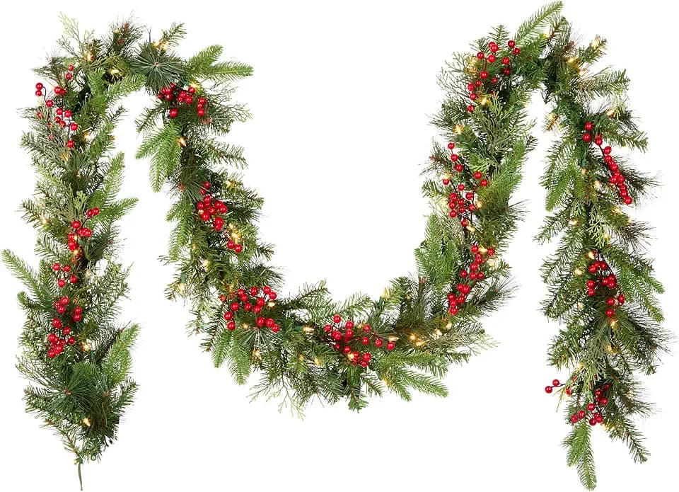 National Tree Company 9ft Pre-Lit Classical Collection Christmas Garland
