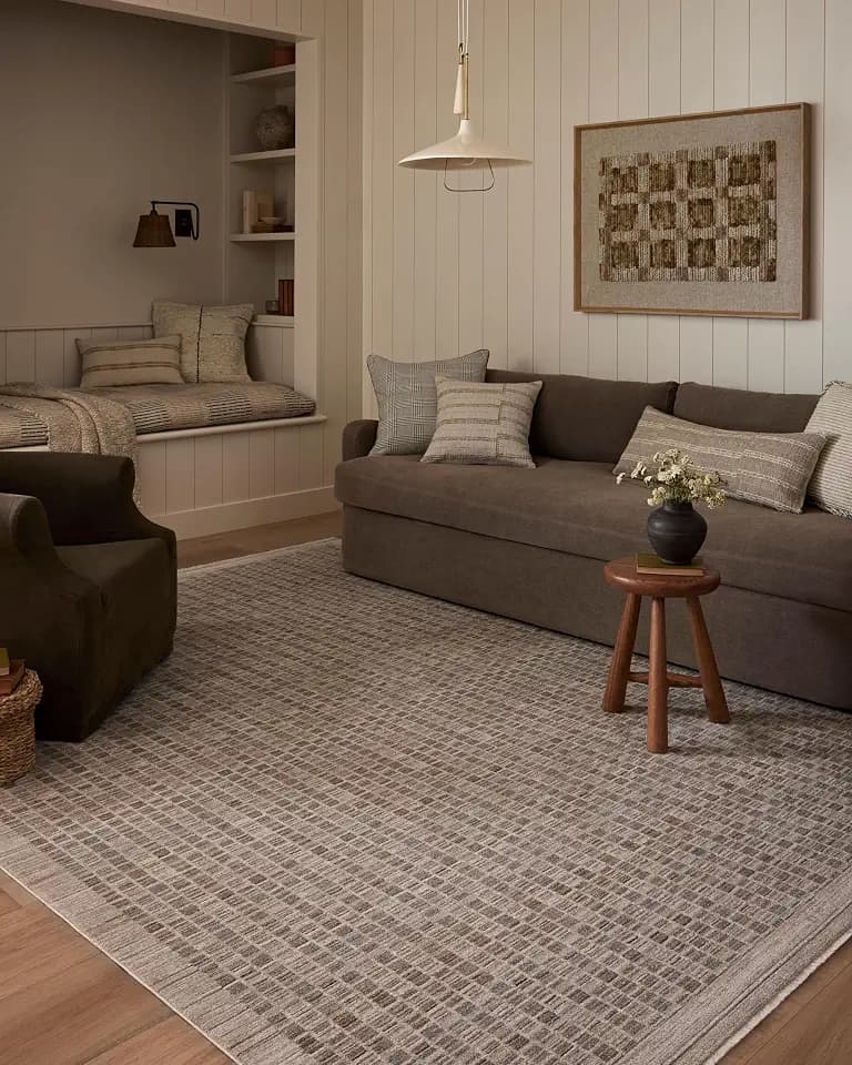 Loloi Amber Lewis Cali Collection CIL-02 Natural/Slate 3'-6" x 5'-6", .25" Pile Height, Accent Rug