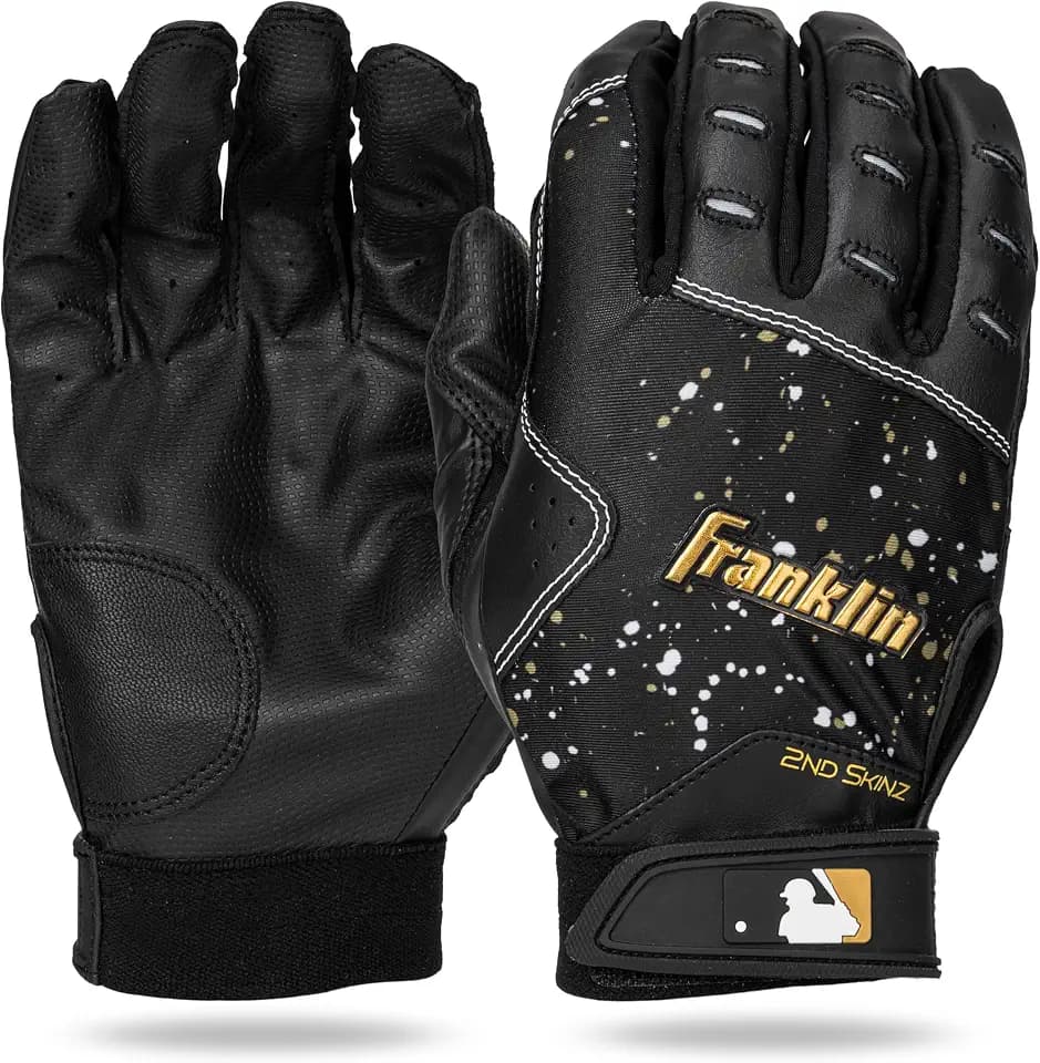 Franklin Sports MLB 2nd Skinz Batting Gloves - Adult & Youth Baseball & Softball - Men's & Kids Teeball & Softball Gloves - Multiple Sizes & Colors Available