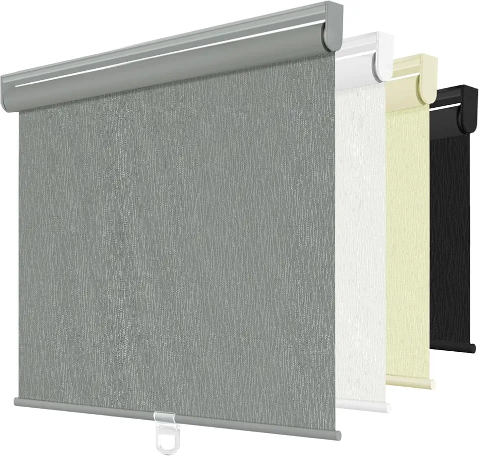 ChrisDowa Blackout Roller Shades for Window, Cordless Pull Down Blinds