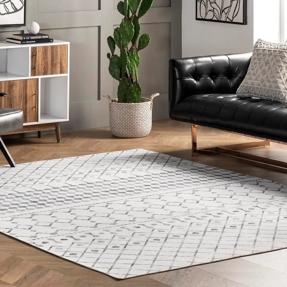 nuLOOM 2' x 3' Machine Washable Stain-Resistant Area Rug with Non Slip Backing, Low Profile for Living Room, Bedroom, and Dining Room, Blythe Grey