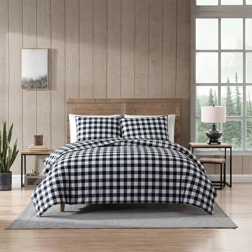 Eddie Bauer - Twin Duvet Cover Set with Sham, Soft & Lightweight