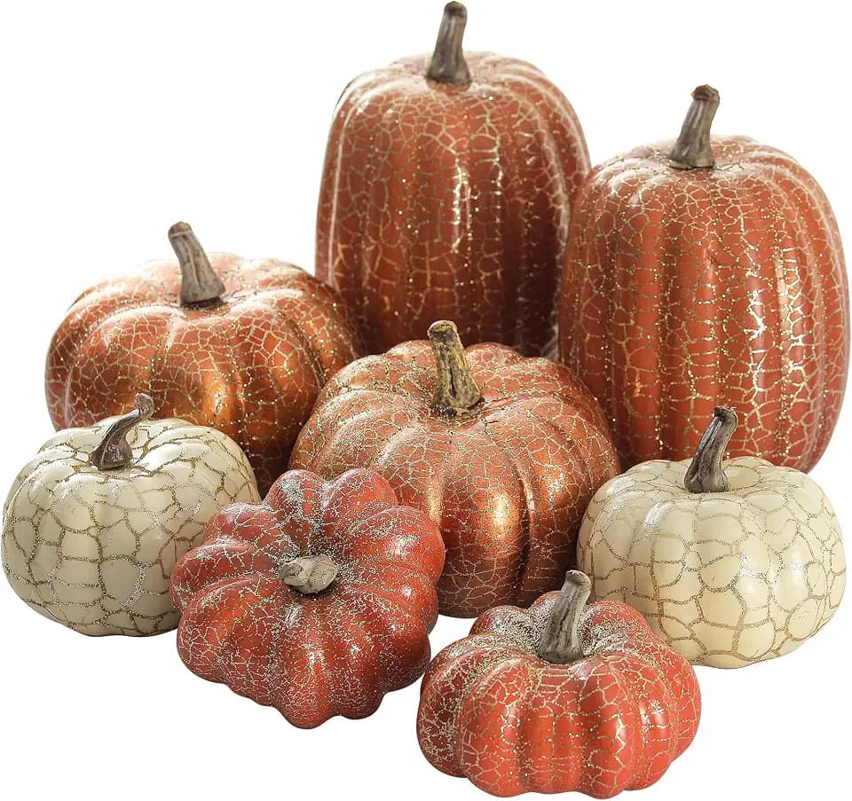 Artgar Pumpkin Decor, 8 PCS Halloween Pumpkin