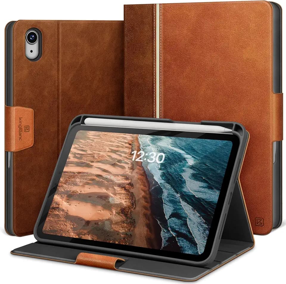 KingBlanc Hülle für iPad mini 7 (A17 Pro)/mini 6 Braun