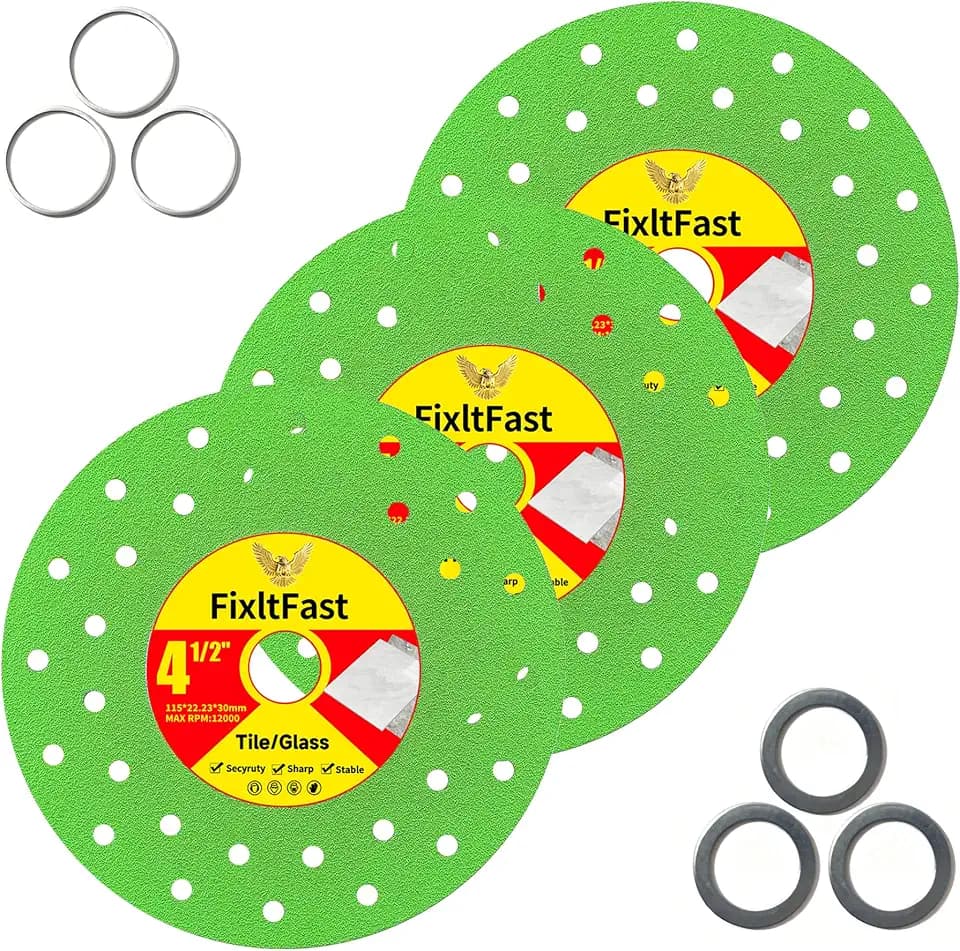 FIXLTFAST 4-1/2 x 7/8 Diamond Tile Cutting Disc for Angle Grinder - 3PCS