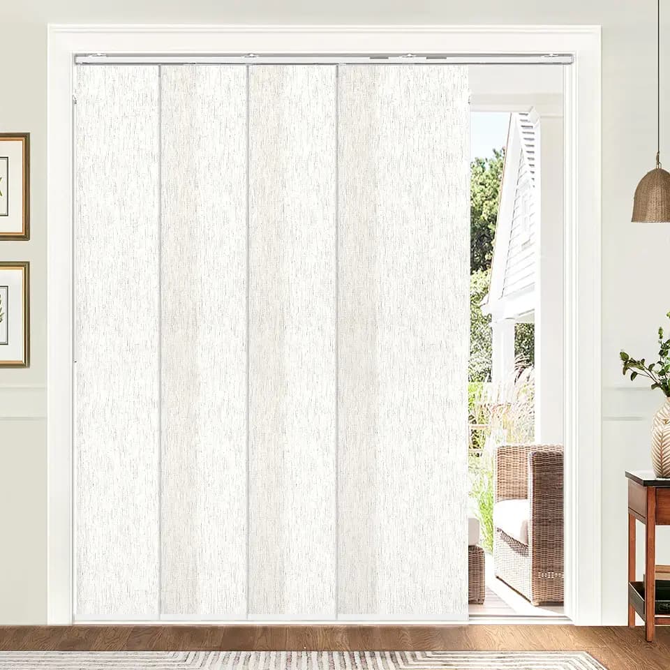 UNISHADES Panel Track Blinds for Sliding Doors, Light Filtering Linen
