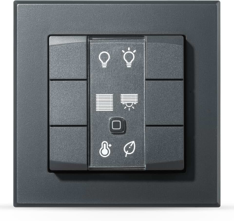 Homematic IP Wandtaster – 6-fach, anthrazit