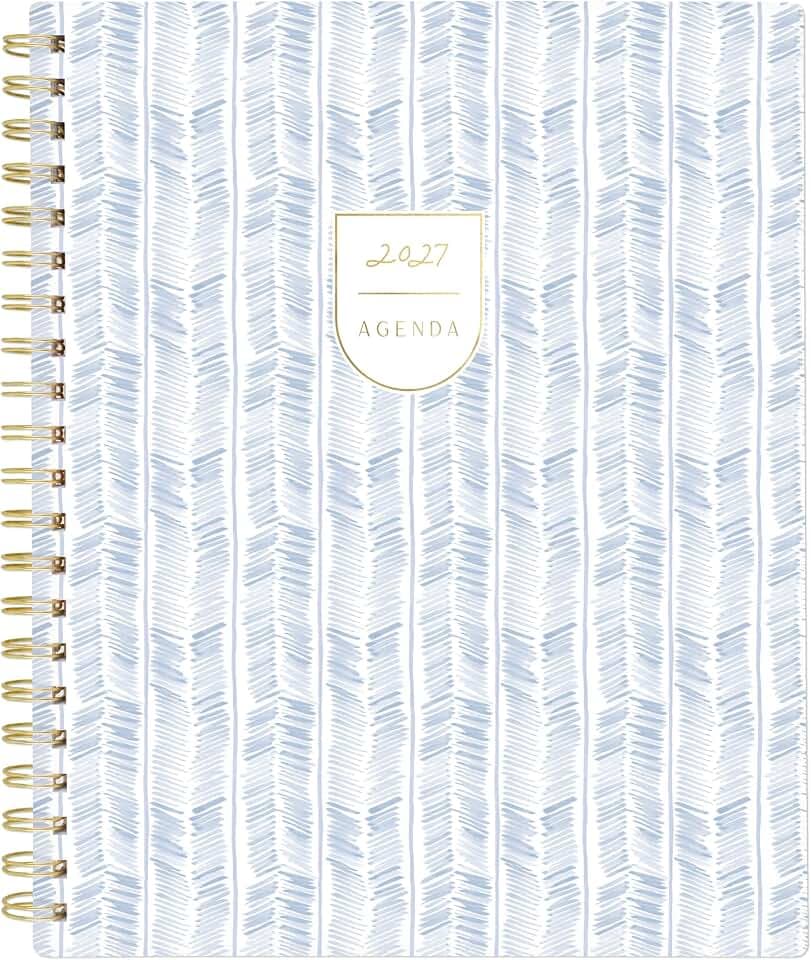 Mead Cambridge 2027 Planner, Weekly & Monthly, 8.5" x 11", Leah Bisch, Herringbone (LB55-905-27)