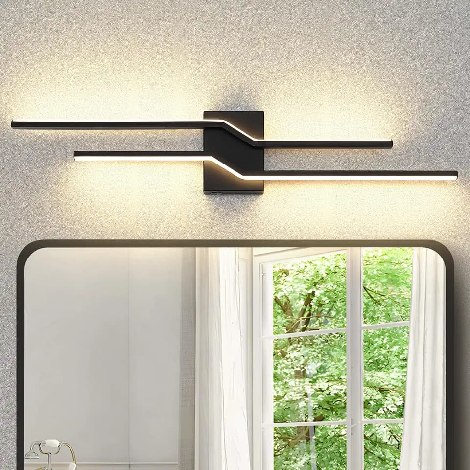 31.5 Inch Vanity Light for Bathroom Lighting Fixtures Over Mirror Black Dimmable 5CCT Vanity Lighting Fixture Modern Bath Vanity Lights Bar Wall Sconces