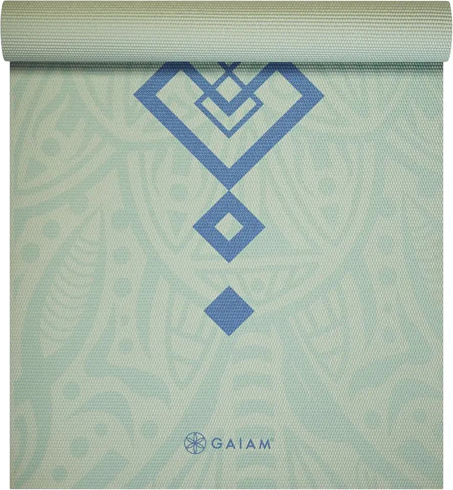 Gaiam Yoga Mat Classic Print, 4mm Non-Slip Mat