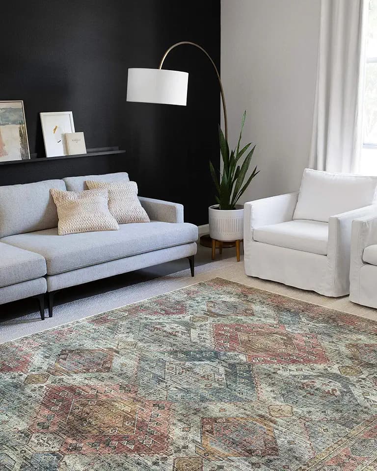 Loloi Skye Apricot/Mist 7'-6" x 9'-6" Area Rug