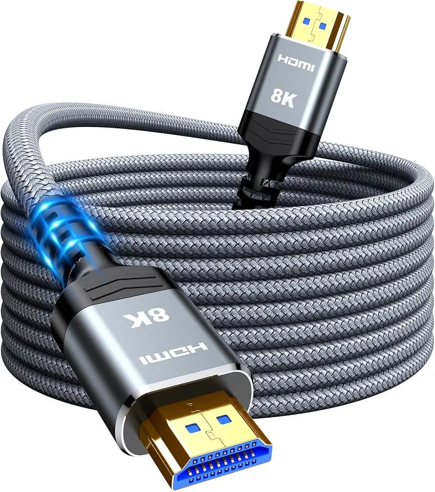 SNOWKIDS 8K Glasfaser HDMI 2.1 Kabel 12M, HDMI Kabel 48Gbps Ultra Highspeed