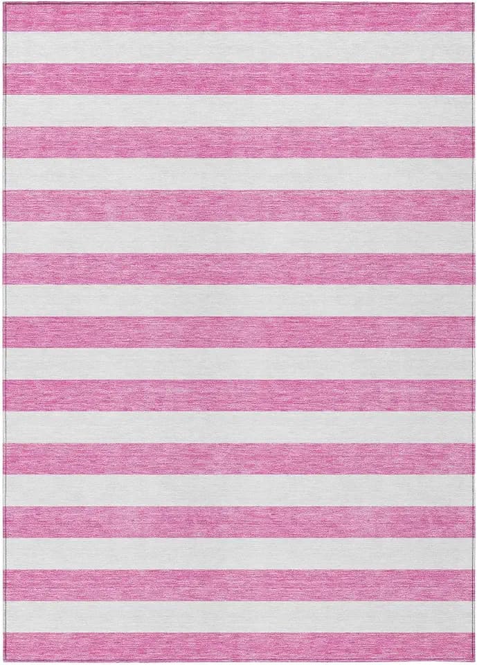Addison Rugs Chantille ACN528 Pink 9' x 12 Indoor Outdoor Area Rug, Stain Resistant, Machine Washable, Non Shedding, Bedroom, Living Room, Dining Room, Kitchen Rug
