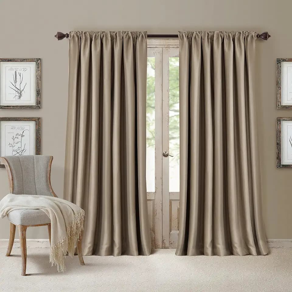 All Seasons Blackout Window Curtain, Taupe - 52" W x 84" L