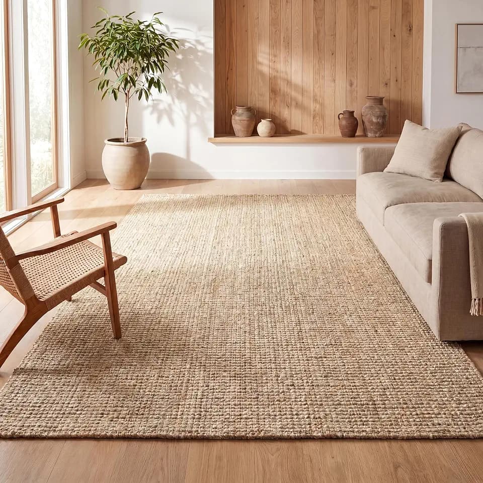 JONATHAN Y Hiro Hand Woven Chunky Jute Ivory Indoor Area Rug, 3x5, Bohemian, Transitional, Easy-Cleaning for Living Room, Bedroom, Kitchen, Pet Friendly, Non-Shedding (NFR103A-3)