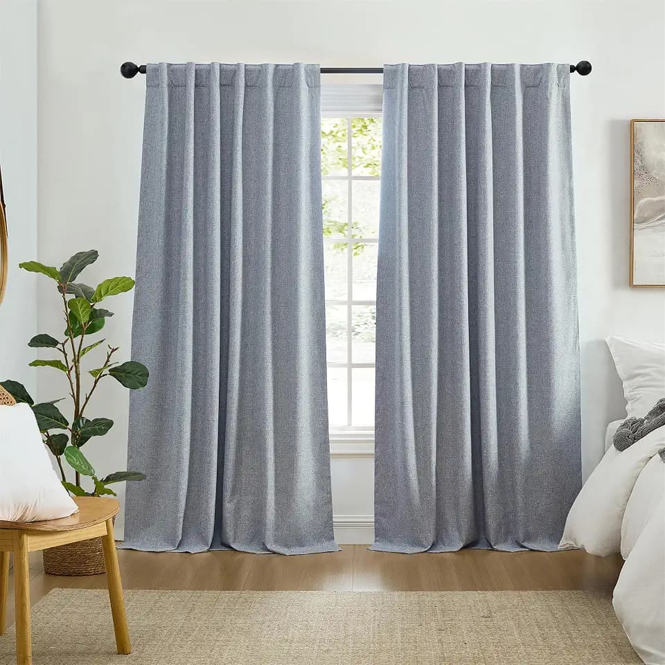 Threadmade Solace Blackout Window Panel, Blue - 52" W x 95" L