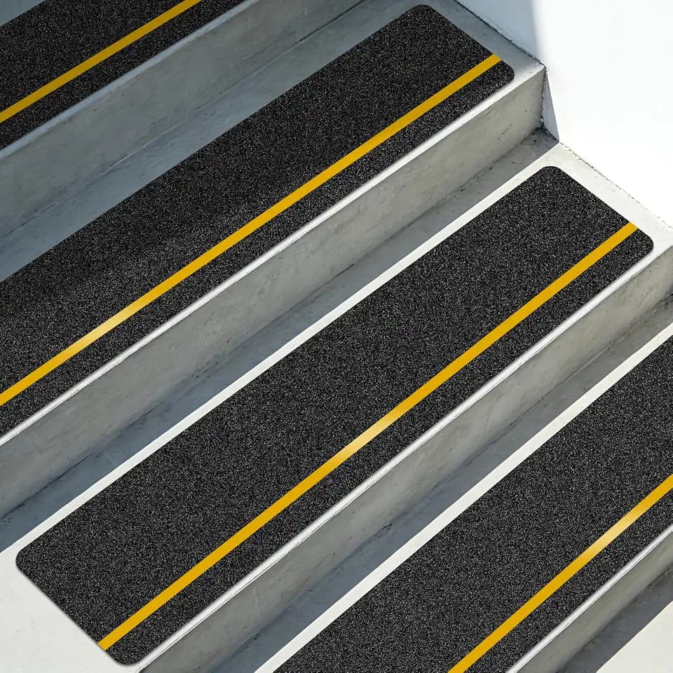10 Pack 6" x 30" Reflective Stripe Anti Slip Tape Black Yellow