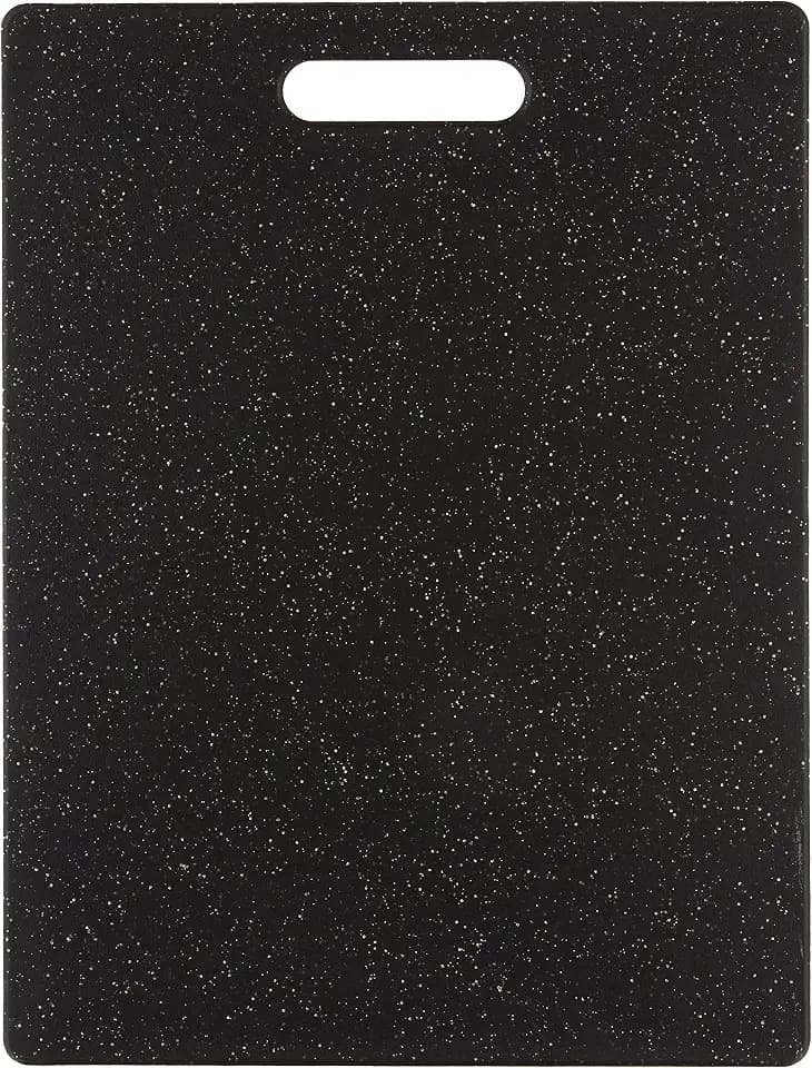 Dexas Grippboard Poly Cutting Board in Midnight Granite, 11 x 14.5 Inch Non-Slip Kitchen Cutting Board with Rubber Feet, Dishwasher Safe BPA-Free Chopping Board Made in USA