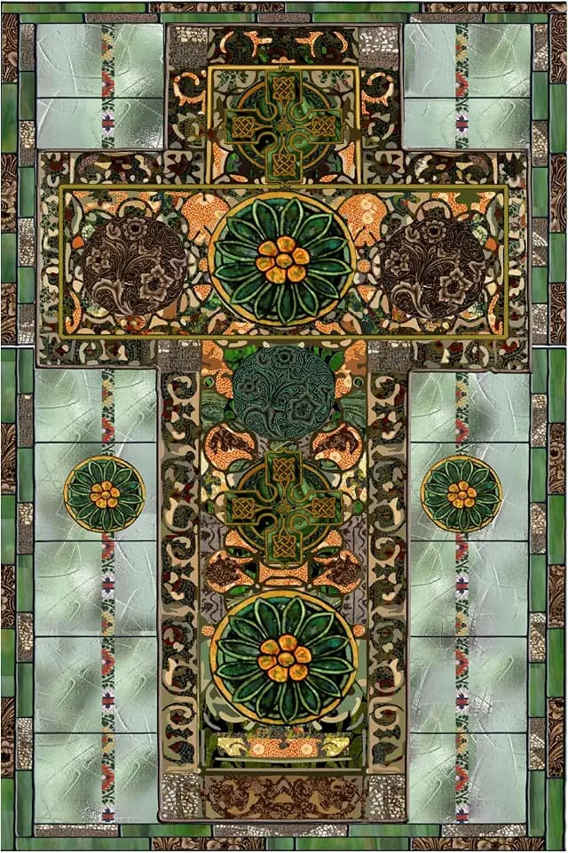 Trademark Fine Art Canvas Wall Art - Sasha 'Celtic Cross' Wall Art for Living Room, Bedroom, or Office Décor