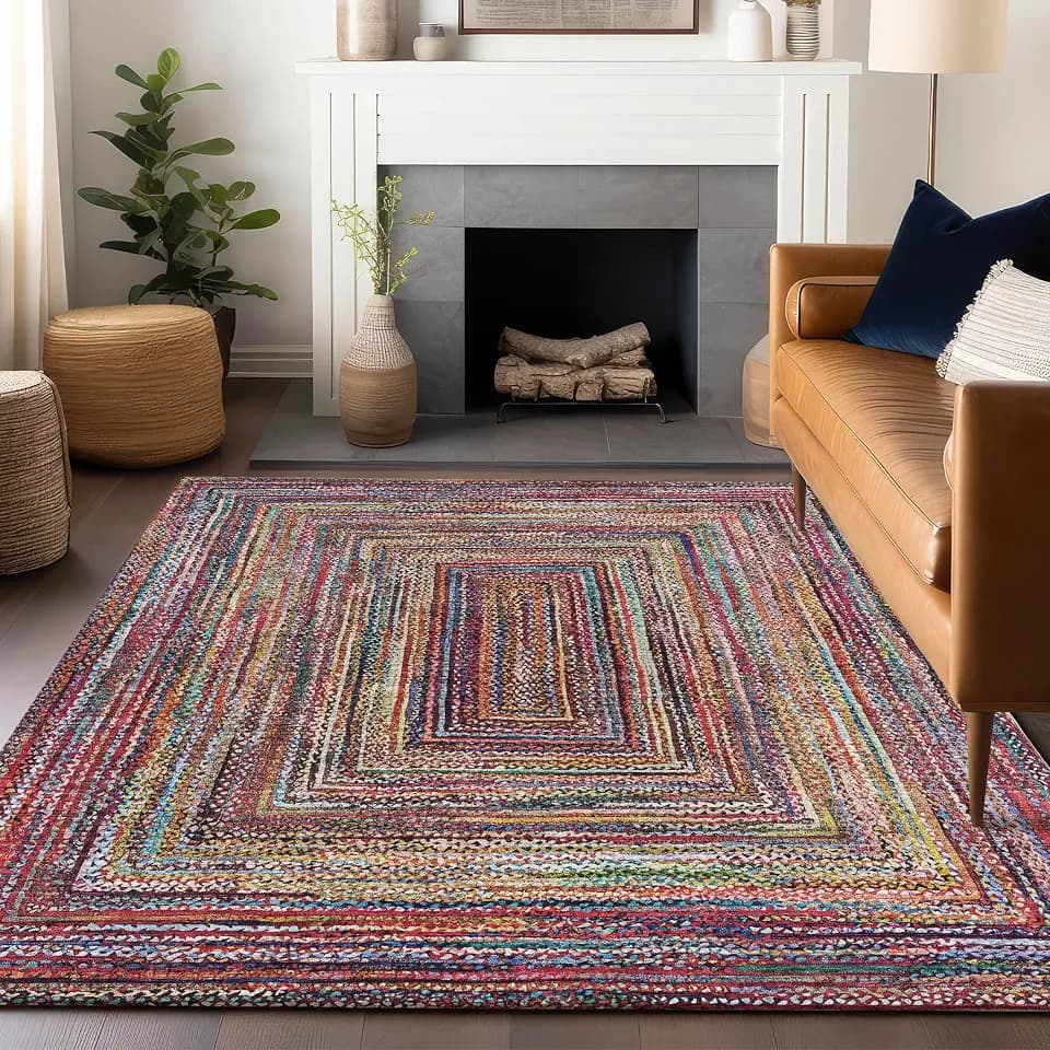 Addison Rugs Chantille ACN1725 Paprika 5' x 7'6" Indoor/Outdoor, Machine Washable, Easy Clean, Non Shedding, Bedroom, Living Room, Dining Room, Kitchen, Patio Rug