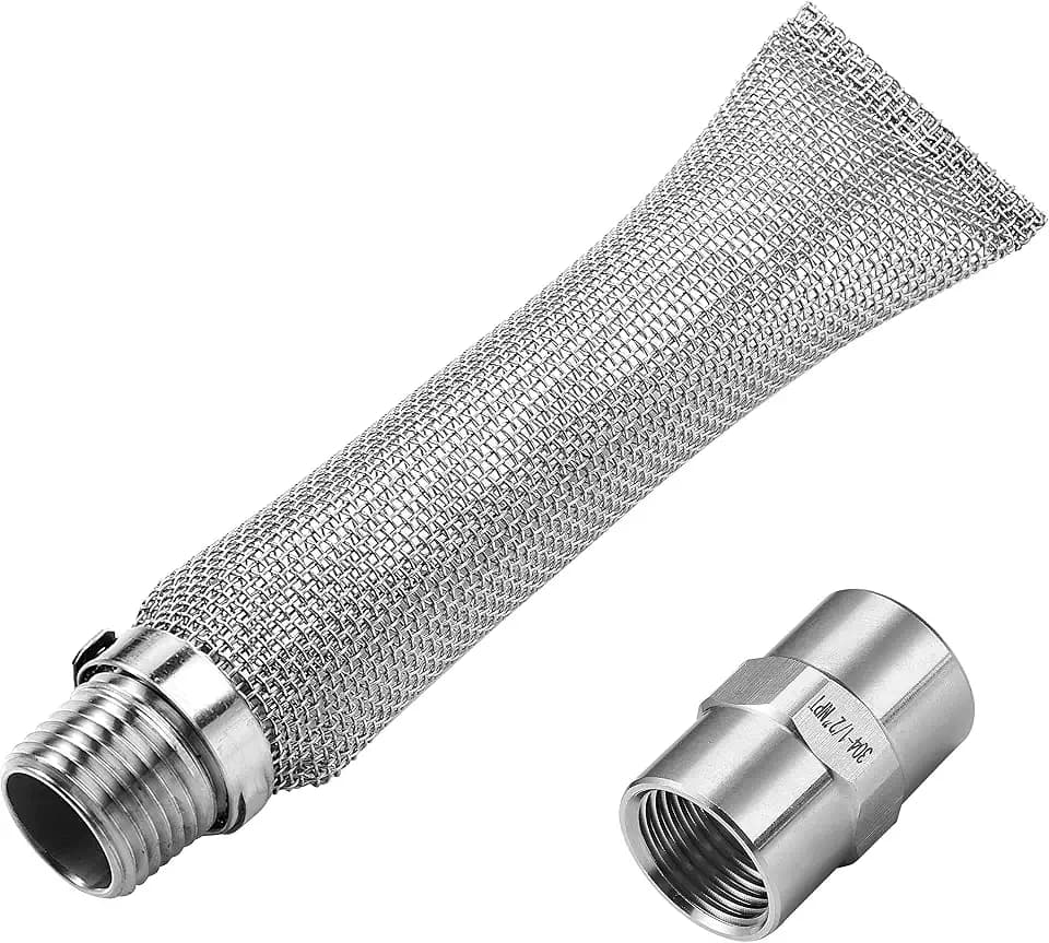 6-inch Bazooka Screen Boil Screen,Reusable Stainless Steel 304 Filter Tube
