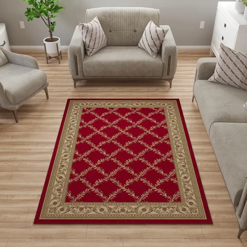 Ottomanson 5x7 Area Rugs for Living Room – Stain Resistant Bedroom Rug
