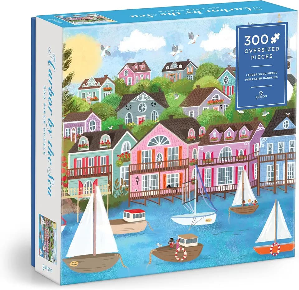 Galison - Harbor By The Sea 300 Piece Puzzle for Adults