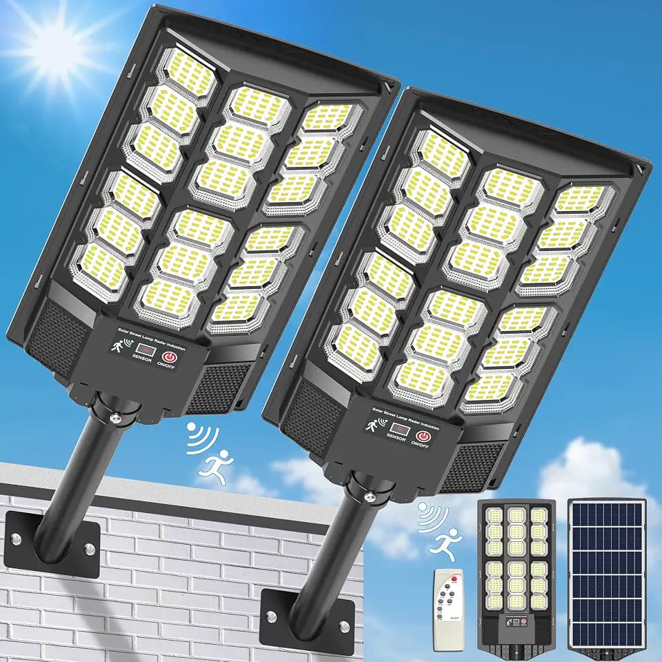 Waterproof Solar Street Lights with Motion Sensor and Remote Control