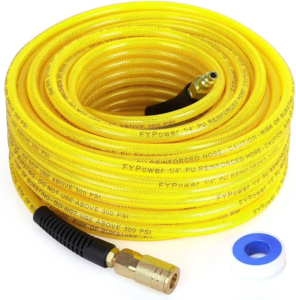 Air Hose 1/4 Inch x 100 Feet Reinforced Polyurethane (PU)