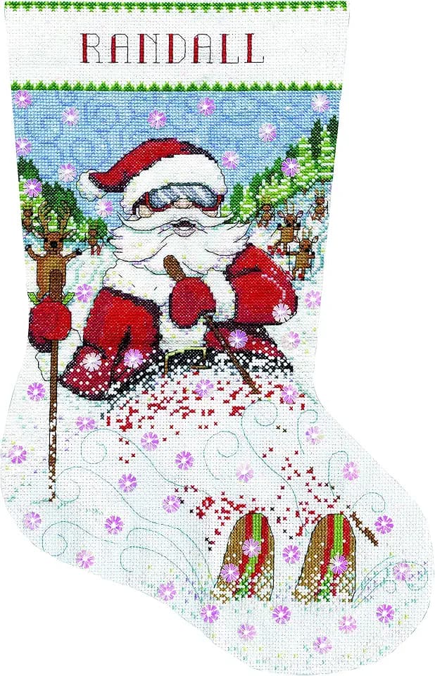 Skiing Santa