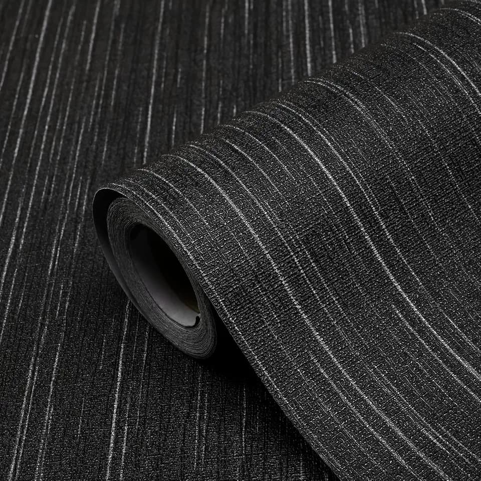 Black Grasscloth Peel and Stick Wallpaper Texture Contact Paper A Set of 15.7" X 480" Self-Adhesive Linen Removable Wallpaper Cabinets Counter Top Liners