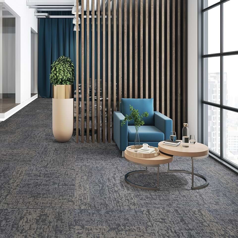 Mohawk 24x24 Tufted Iron Brown Padded Carpet Tile Square, Gluedown 96 sqft