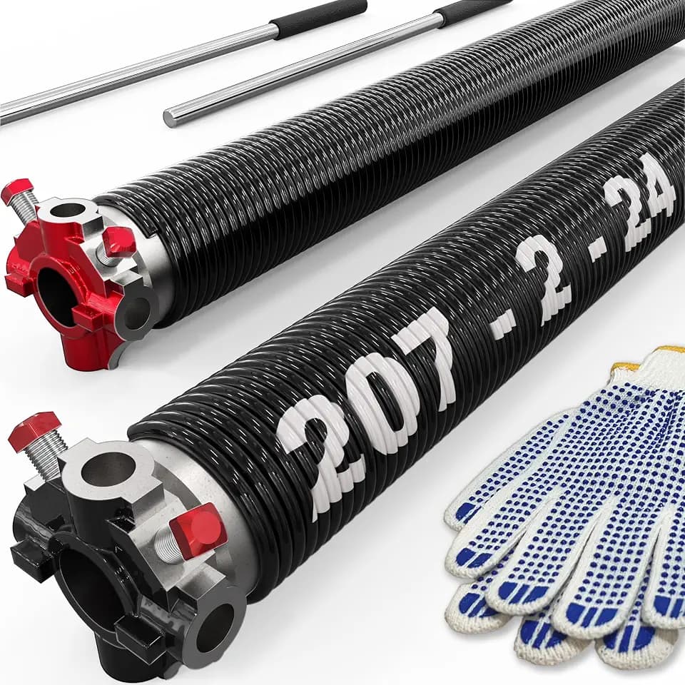 207x24 1 Pair Garage Door Torsion Spring w/Winding Bar