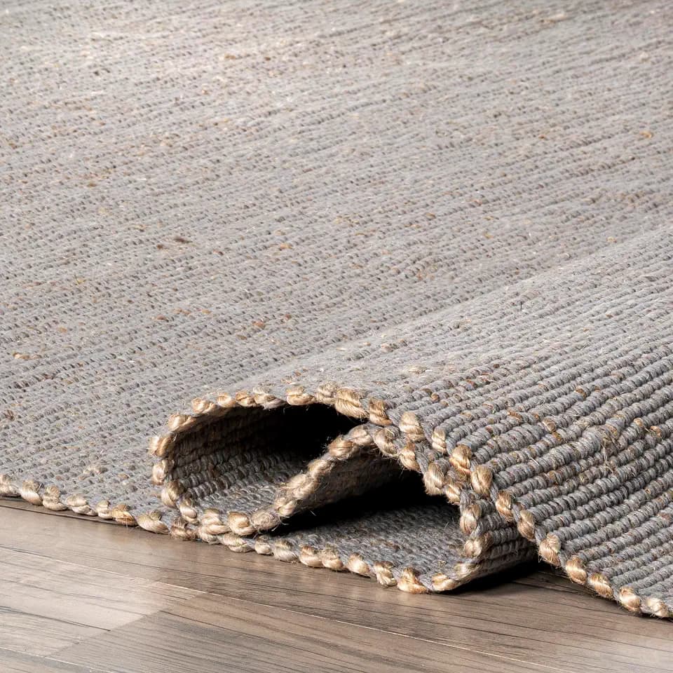nuLOOM Elfriede Grey Solid Flatweave Runner Rug, 2' x 6'