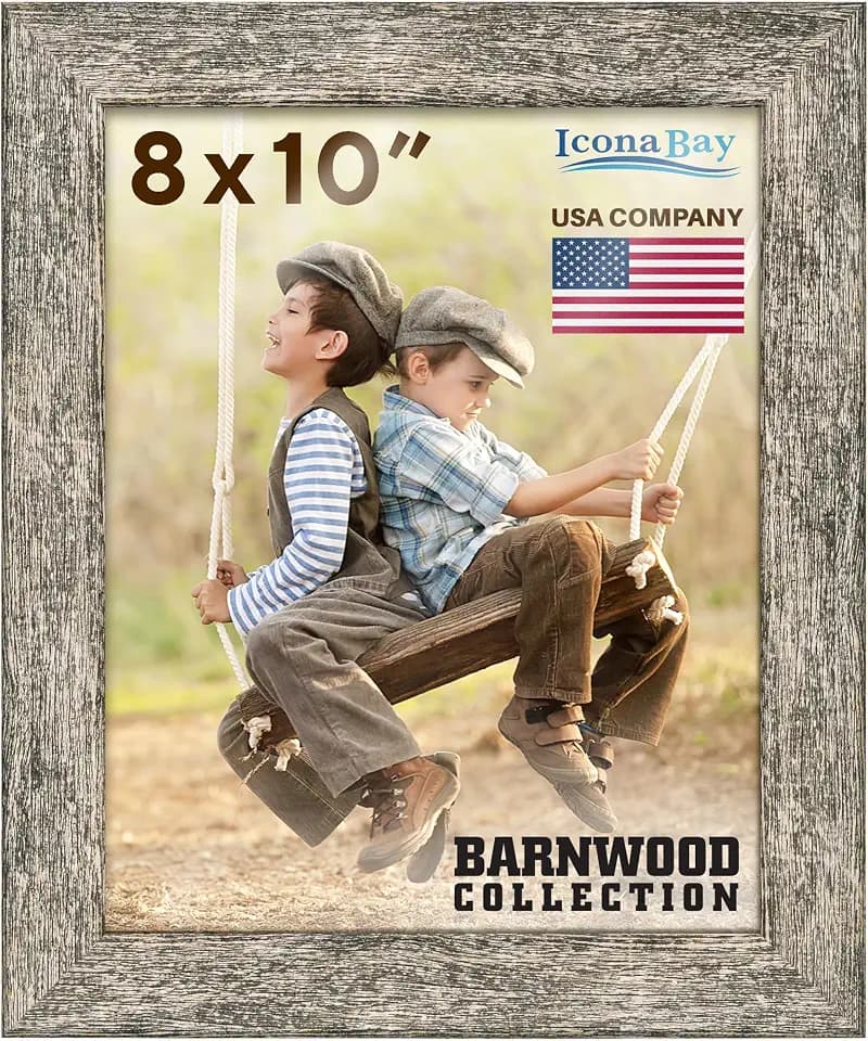 Icona Bay 8x10 Brown Oak Picture Frame - Barnwood Collection